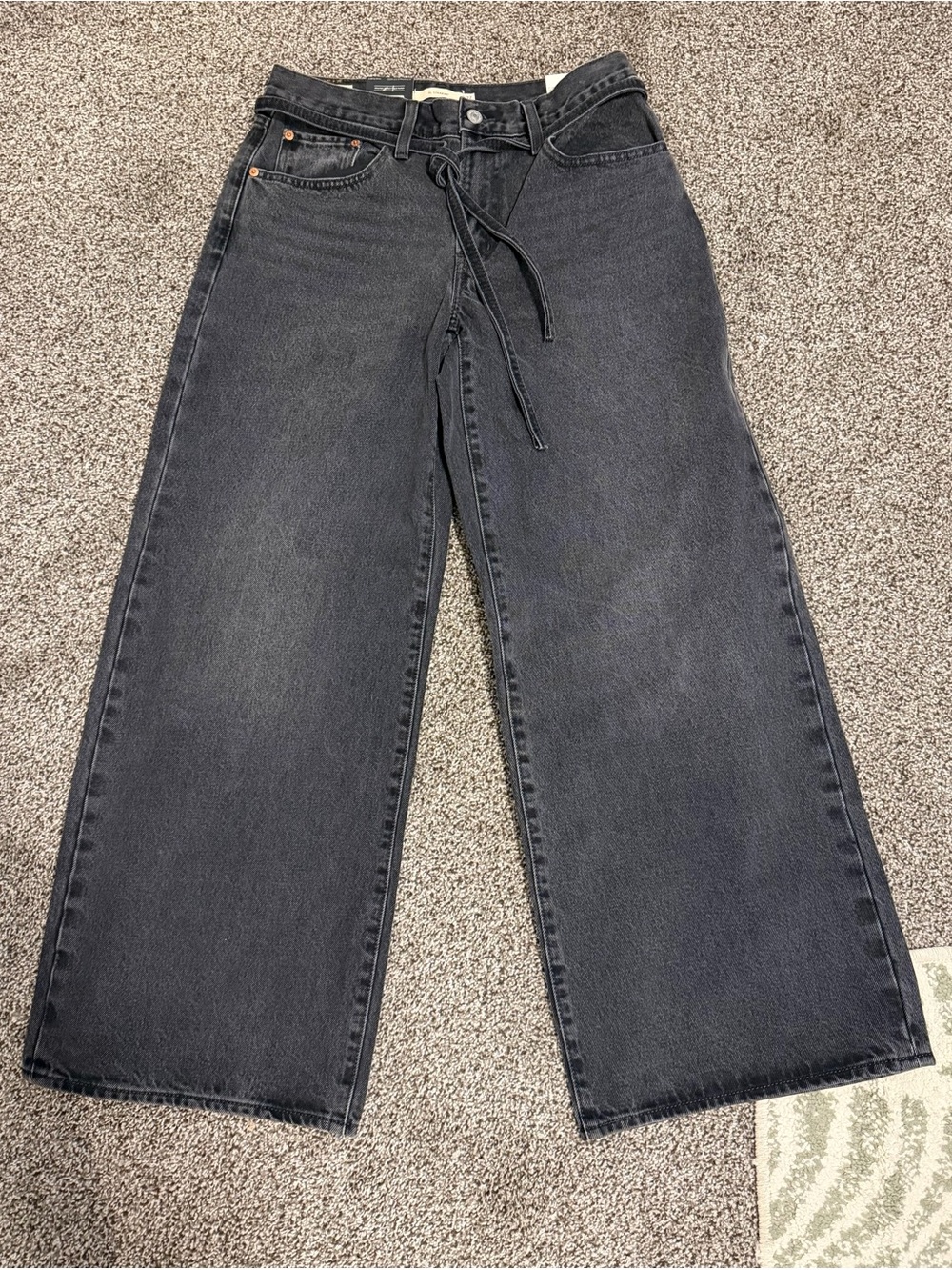 Levi’s Premium Tie Waist Straight Leg Jeans - Black